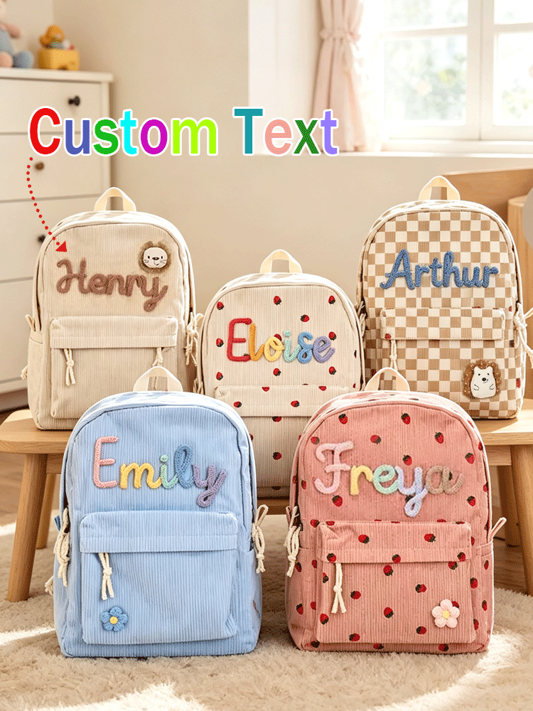 Embroidery Name - [Custom] Personalized Back-to-School Backpack with Name