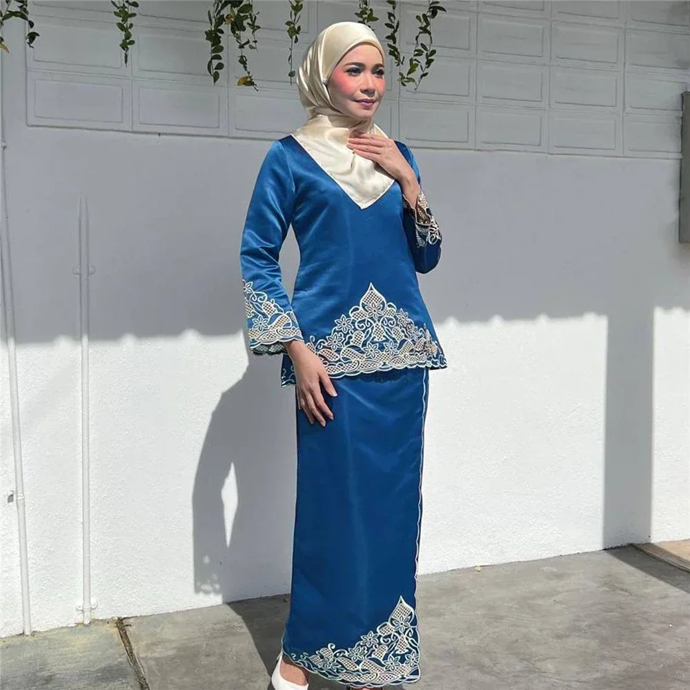 Embroidery Baju - Fashion Women Two Pieces Abaya Sets