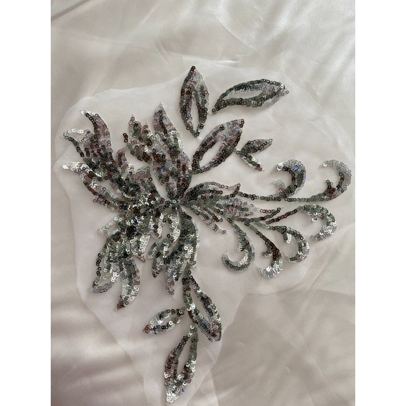 Embroidery Gold - Lace Embroidery Mesh Sequin Flower Patches