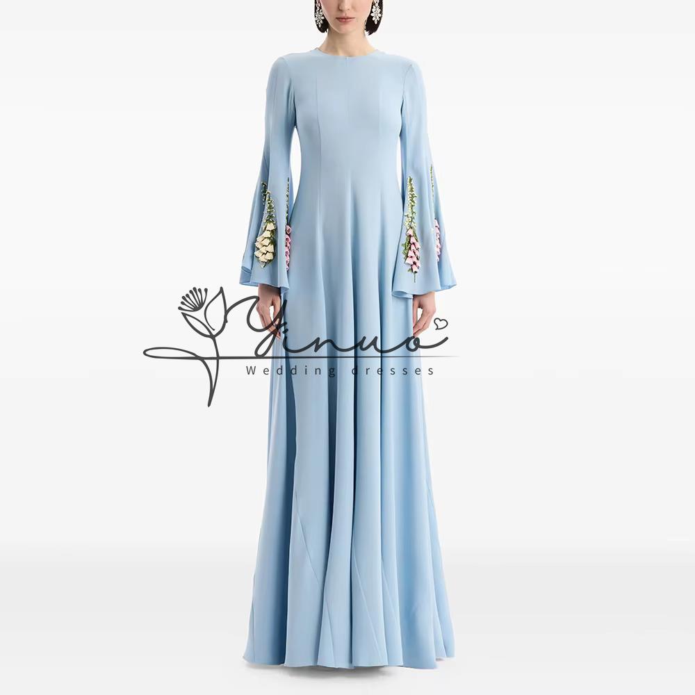 Embroidery Jersey - Customized 2026 Women's Sky Blue Floral