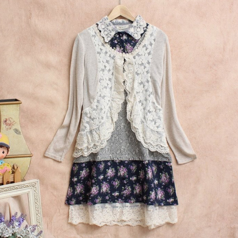 Mùa Xuân Mori Girl Ngọt Áo Sơ  - đánh giá và giá Embroidery Jersey