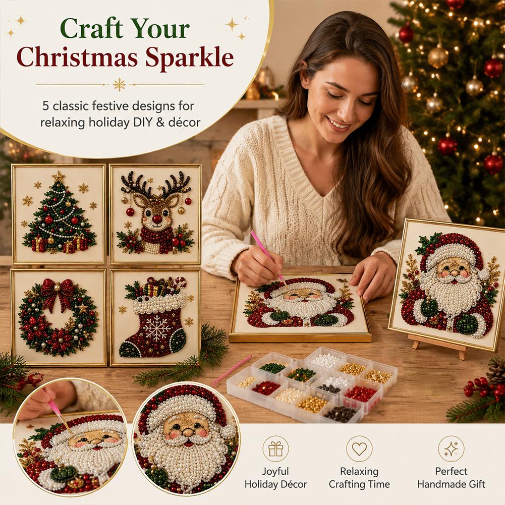 Christmas Santa Claus Pearl Ar - đánh giá và giá Embroidery Xmas