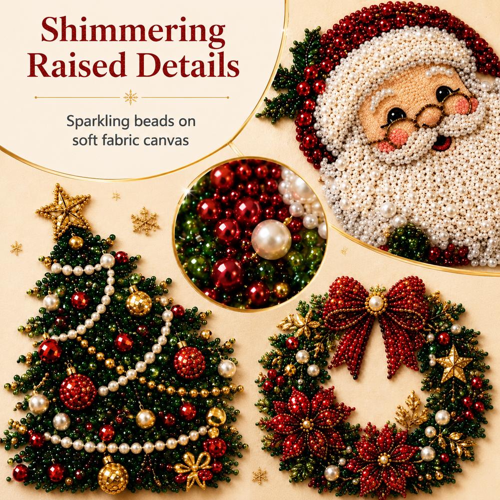 Christmas Santa Claus Pearl Ar - đánh giá và giá Embroidery Xmas