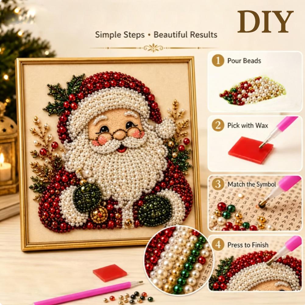Christmas Santa Claus Pearl Ar - đánh giá và giá Embroidery Xmas