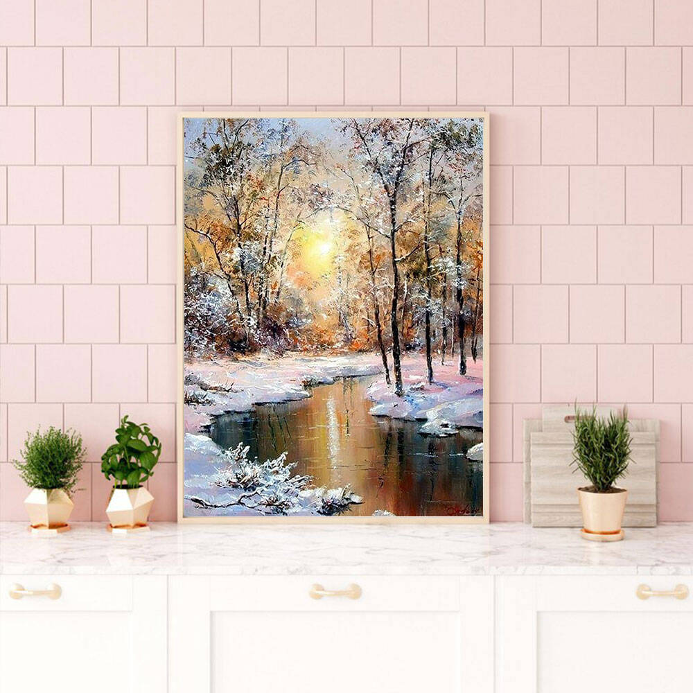 HUACAN Diamond Painting Winter - đánh giá và giá Embroidery Xmas