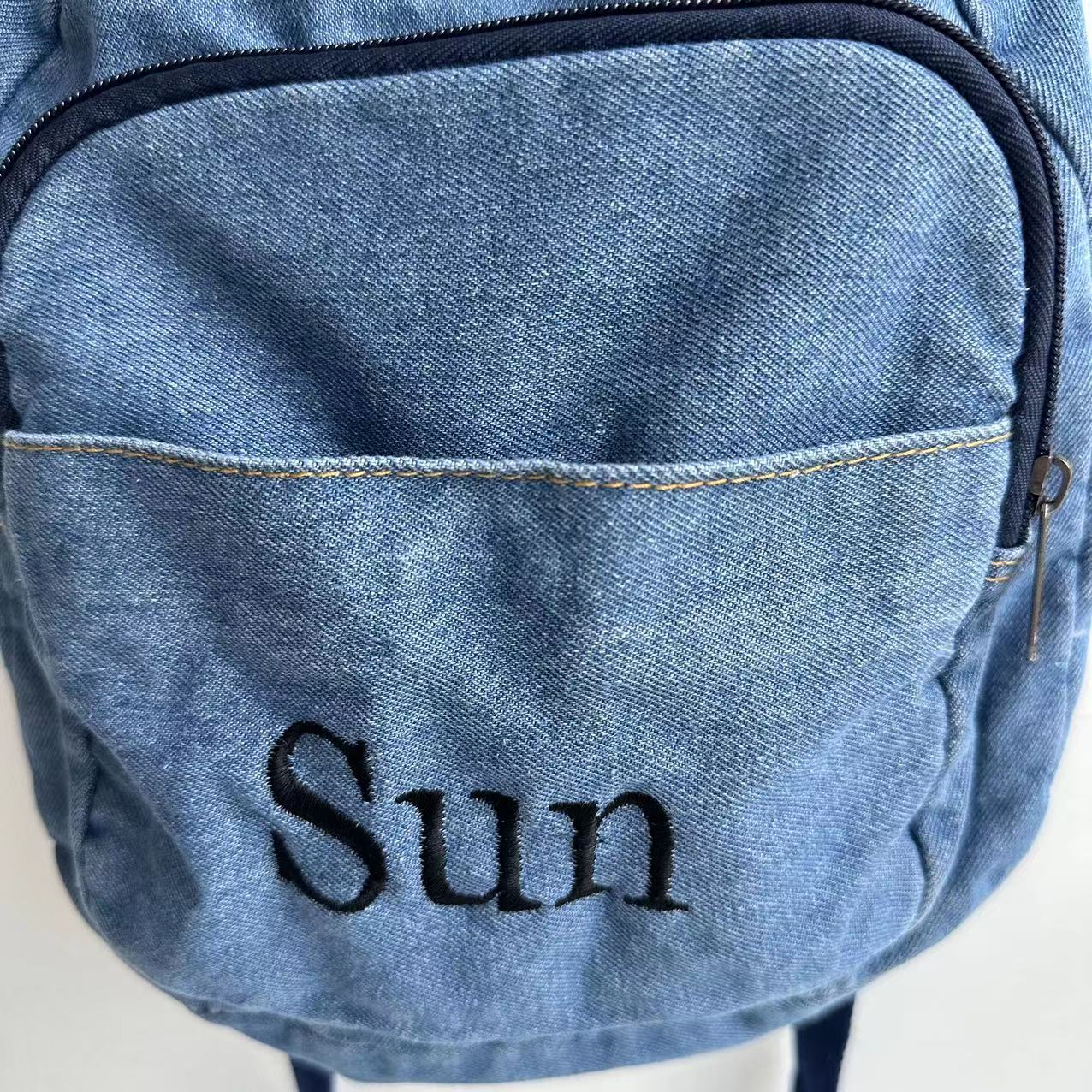 Denim Backpack Girls' New Stud - đánh giá và giá Embroidery Name