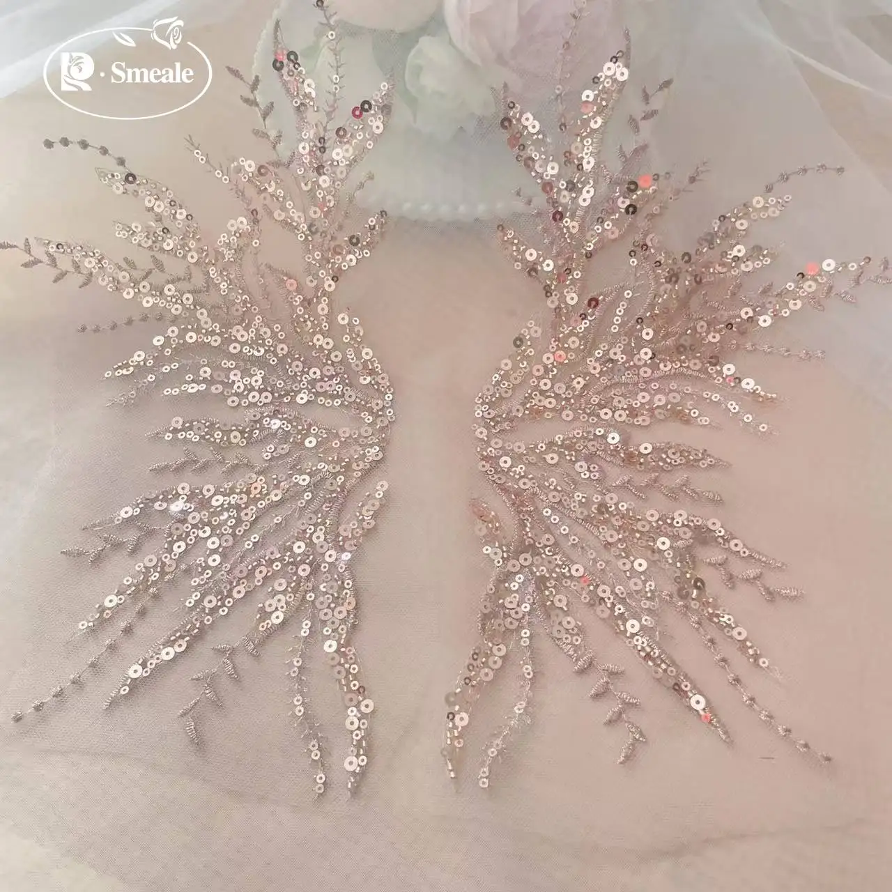 5Pair-2Pair.Rose Gold Sequin T - đánh giá và giá Embroidery Gold