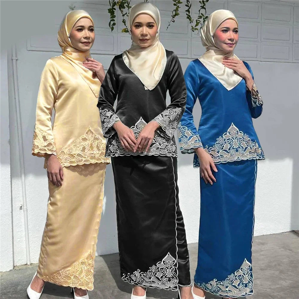 Fashion Women Two Pieces Abaya - đánh giá và giá Embroidery Baju
