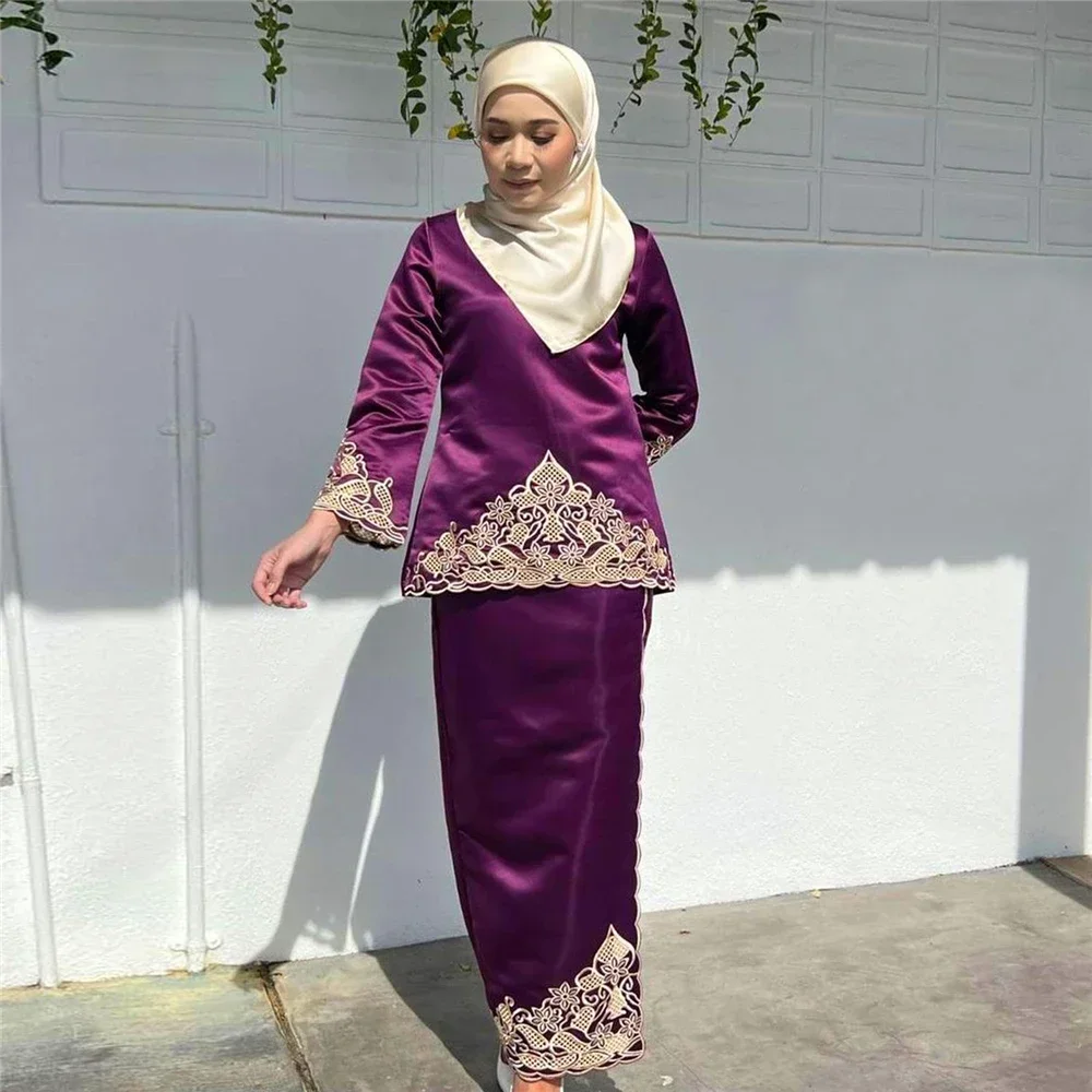 Fashion Women Two Pieces Abaya - đánh giá và giá Embroidery Baju
