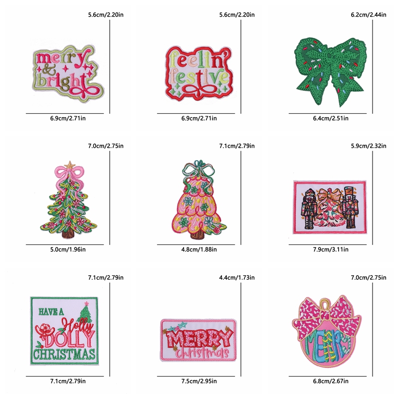 10PCS Christmas/Letter Embroid - đánh giá và giá Embroidery Xmas
