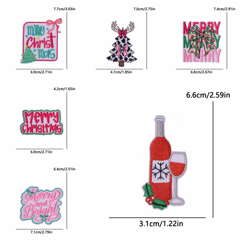 10PCS Christmas/Letter Embroid - đánh giá và giá Embroidery Xmas