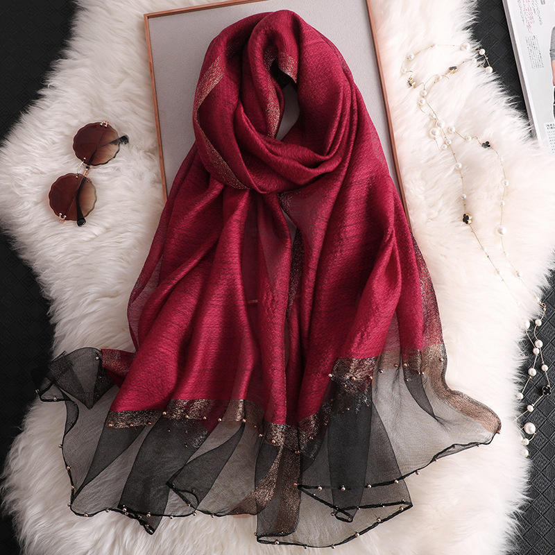 2024 Luxury 100% Silk Shawl Sc - đánh giá và giá Embroidery Hijab