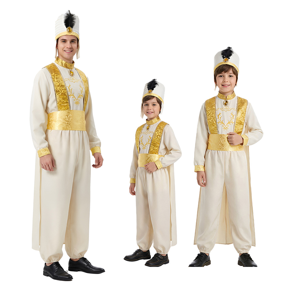 Adult Aladdin Cosplay Costume  - đánh giá và giá Embroidery Gold