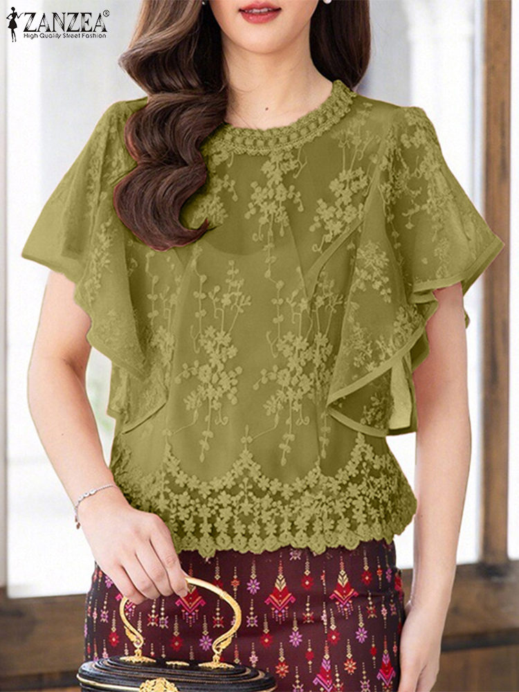 ZANZEA Women Embroidery Blouse - đánh giá và giá Embroidery Jersey