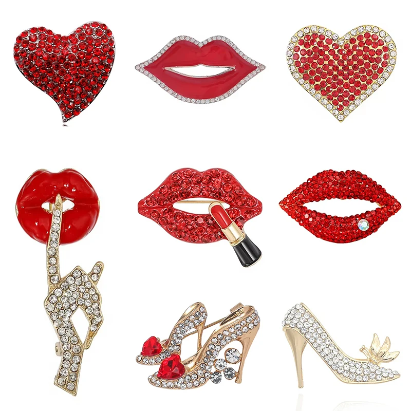 1pc Lips QUEEN Brooch for Wome - đánh giá và giá Embroidery Lips