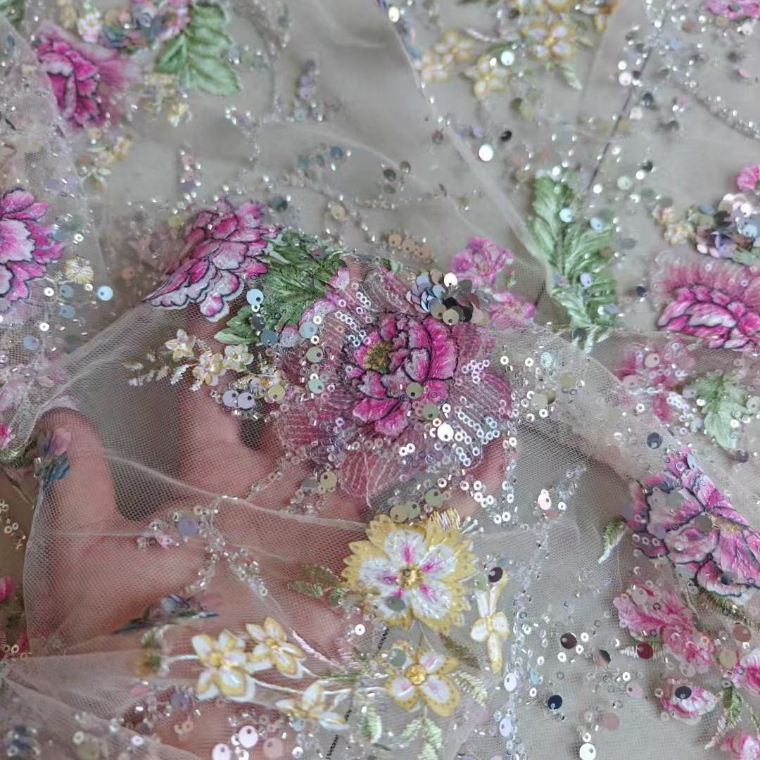 1M 120Cm Wide Luxury Beaded La - đánh giá và giá Embroidery Jersey
