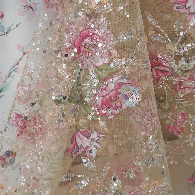 1M 120Cm Wide Luxury Beaded La - đánh giá và giá Embroidery Jersey