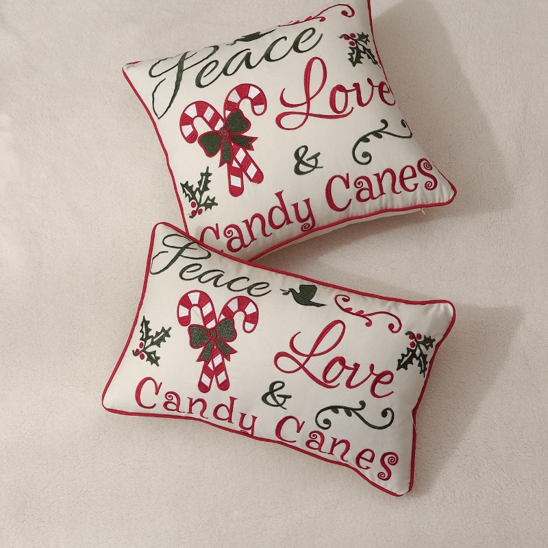 Christmas Throw Pillow Cover P - đánh giá và giá Embroidery Xmas
