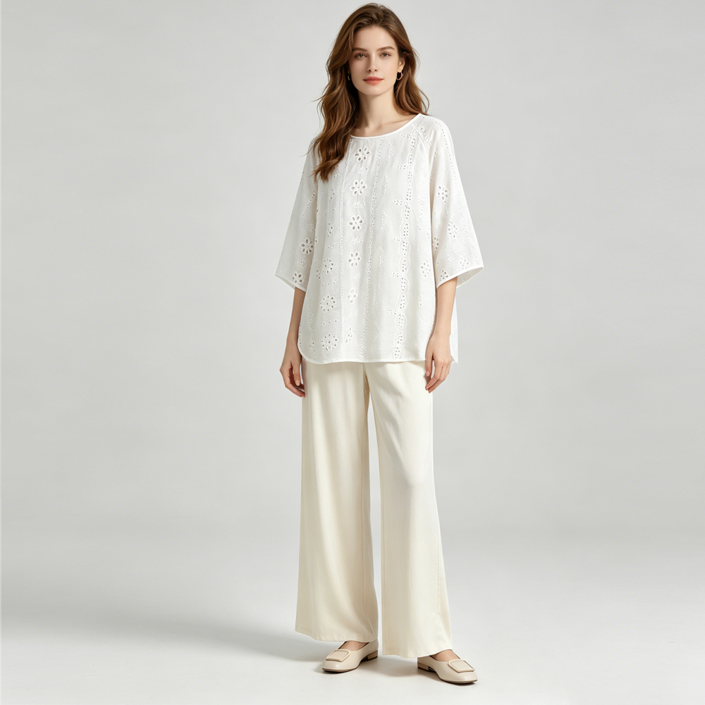 Plus Size White Hollow Embroid - đánh giá và giá Embroidery Jersey