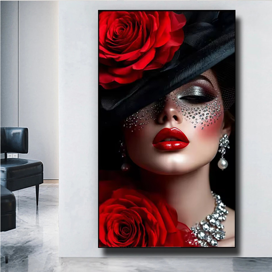 Elegant red lip jewelry for wo - đánh giá và giá Embroidery Lips
