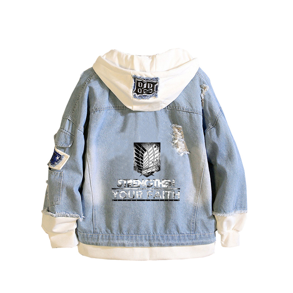 Attack on Titan Anime Denim Ja - đánh giá và giá Embroidery On Jeans