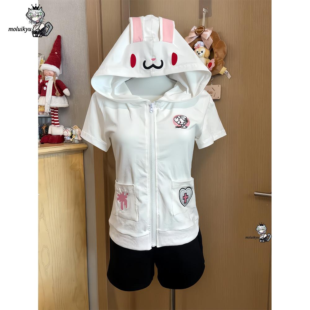 Kawaii Anime Hoodie Short Slee - đánh giá và giá Embroidery Zip Up Hoodie