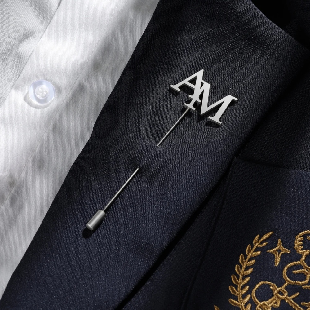 Custom Initials Brooch Men Sta - đánh giá và giá Embroidery Name