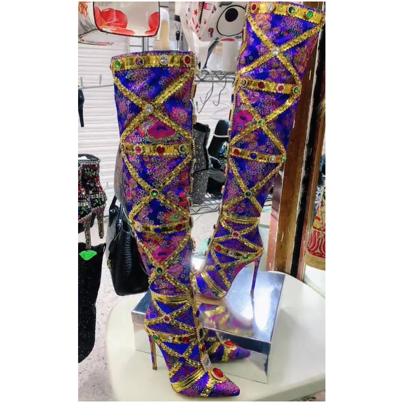 Multicolor Gemstone Gold Trim  - đánh giá và giá Embroidery Gold