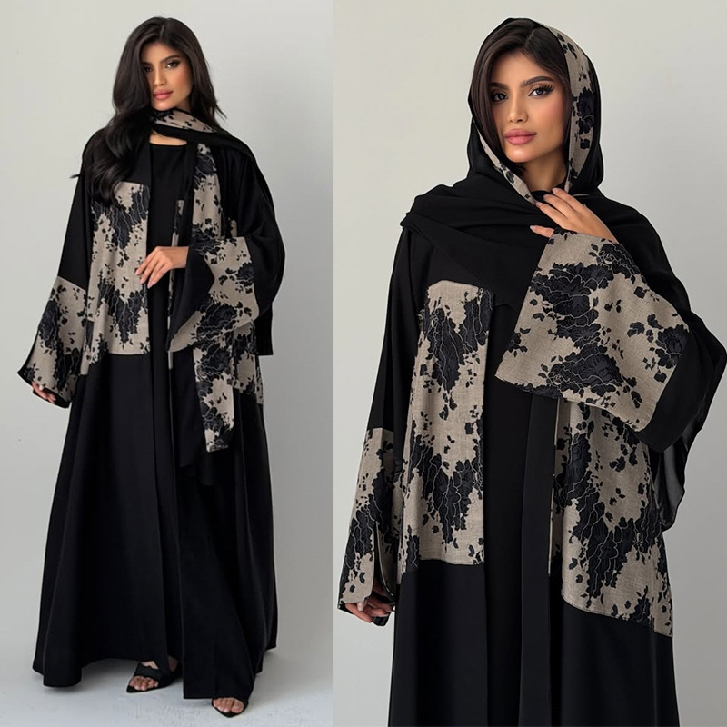 Women Eid Abaya Hijab 2 Piece  - đánh giá và giá Embroidery Hijab