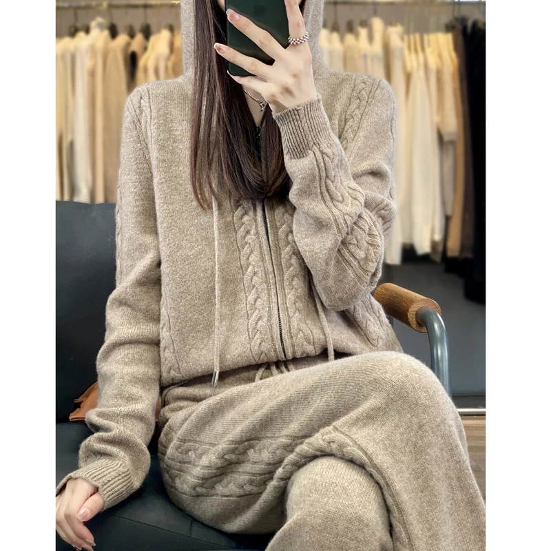 Women's Pure Cashmere Hooded C - đánh giá và giá Embroidery Zip Up Hoodie