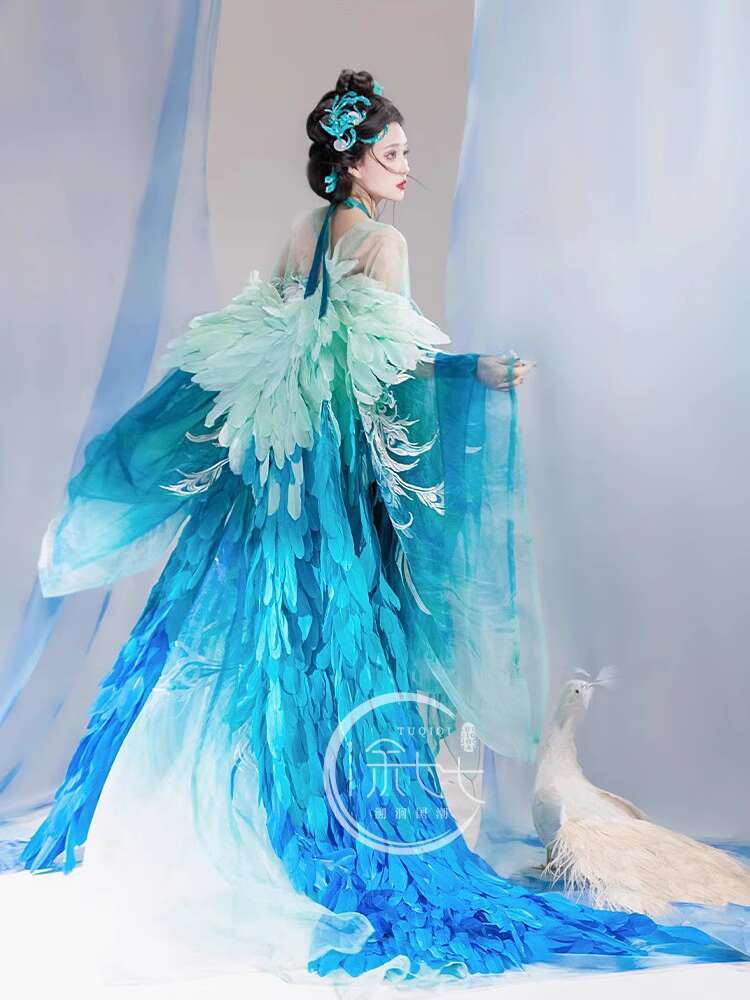 New Peacock Hanfu Womens fashi - đánh giá và giá Embroidery Cotton Shirt