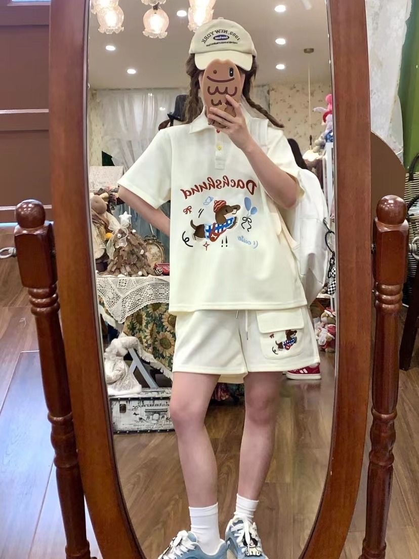 Kawaii Embroidery Dog Japan St - đánh giá và giá Embroidery Cotton Shirt