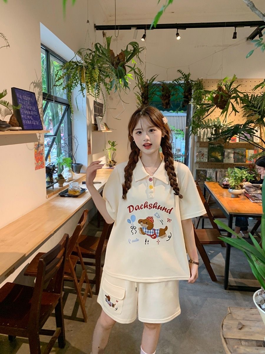 Kawaii Embroidery Dog Japan St - đánh giá và giá Embroidery Cotton Shirt