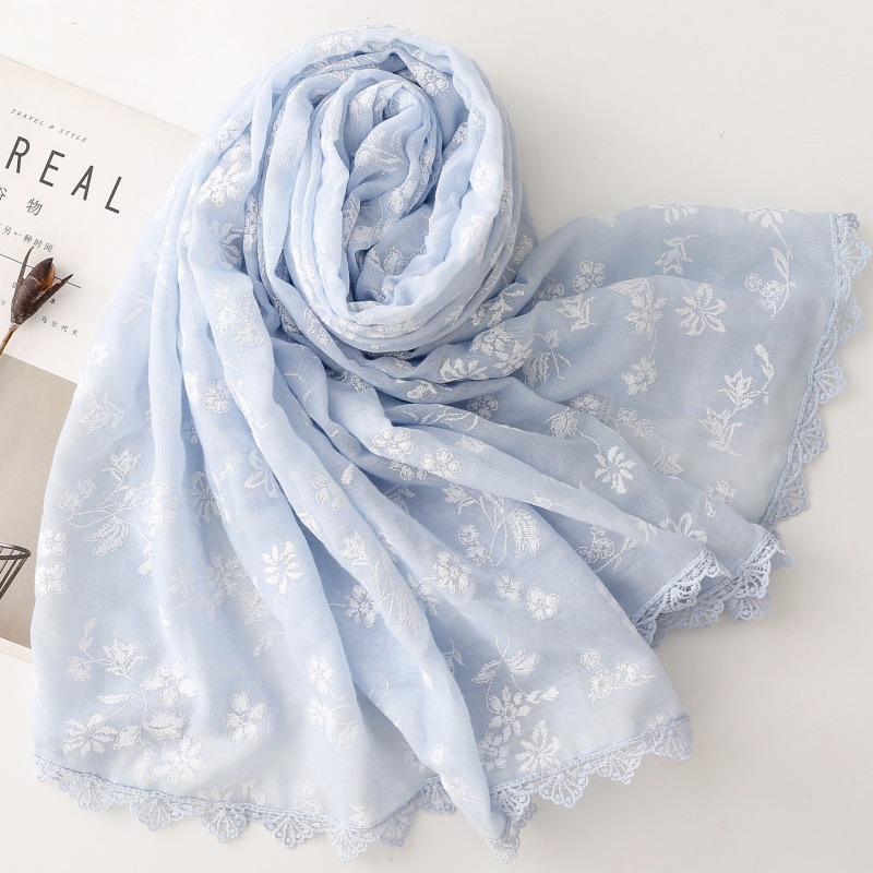 Women's All Season Floral Embr - đánh giá và giá Embroidery Hijab