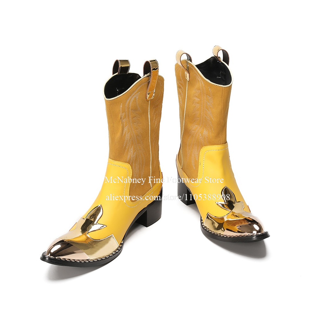 Yellow Gold Metal Toe Suede We - đánh giá và giá Embroidery Gold